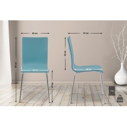 Silla de comedor Pepe azul claro Silla de comedor Pepe azul claro