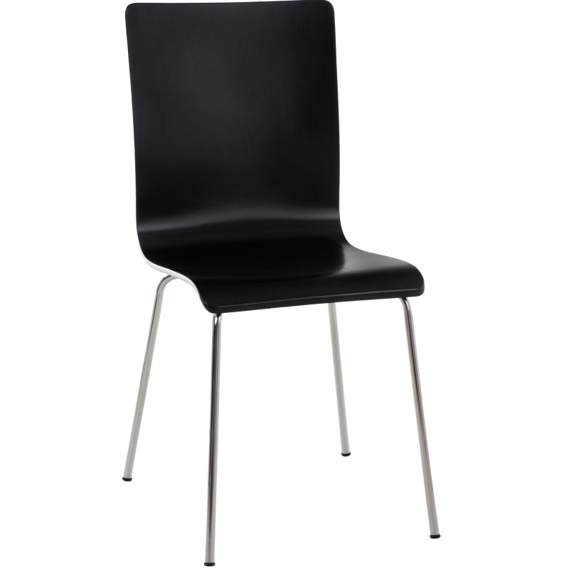 Silla de comedor negra Pepe