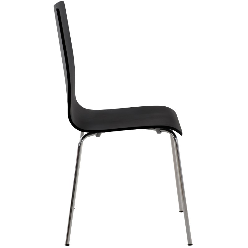 Silla de comedor negra Pepe