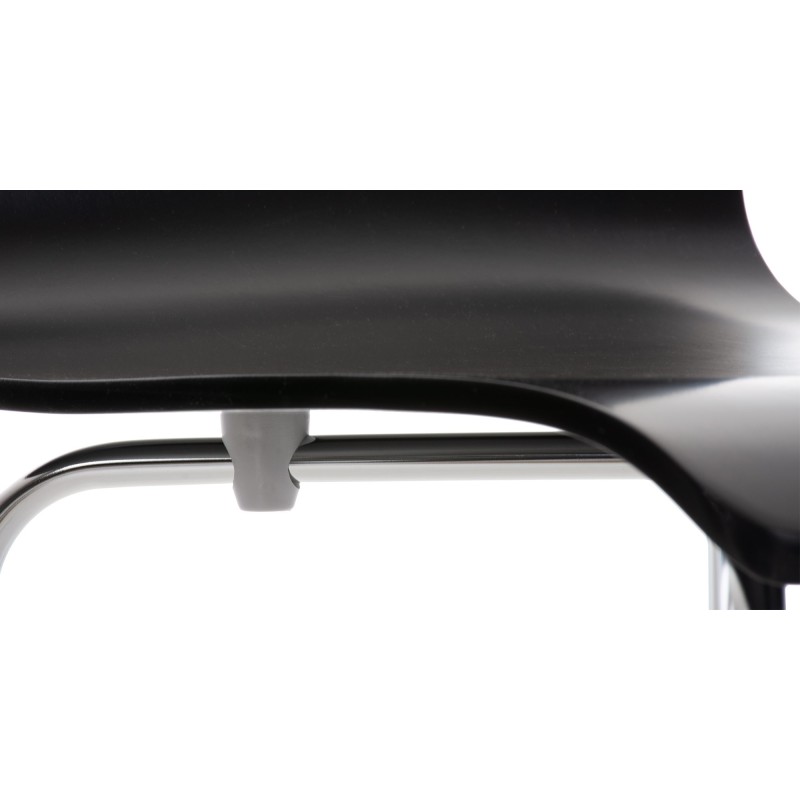 Silla de comedor negra Pepe