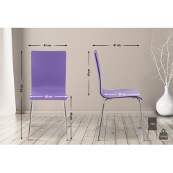 Silla de comedor morada Pepe Silla de comedor morada Pepe