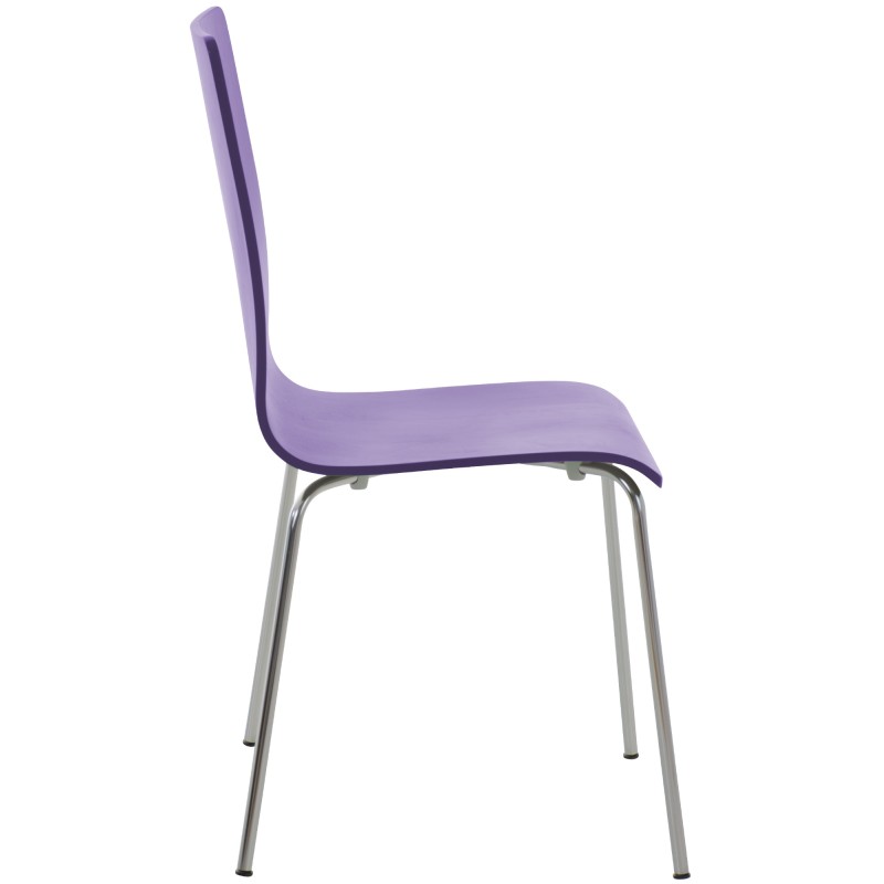 Silla de comedor morada Pepe