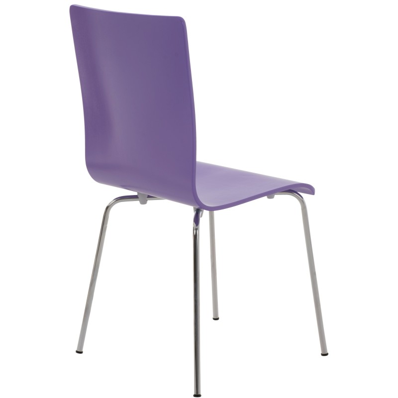 Silla de comedor morada Pepe