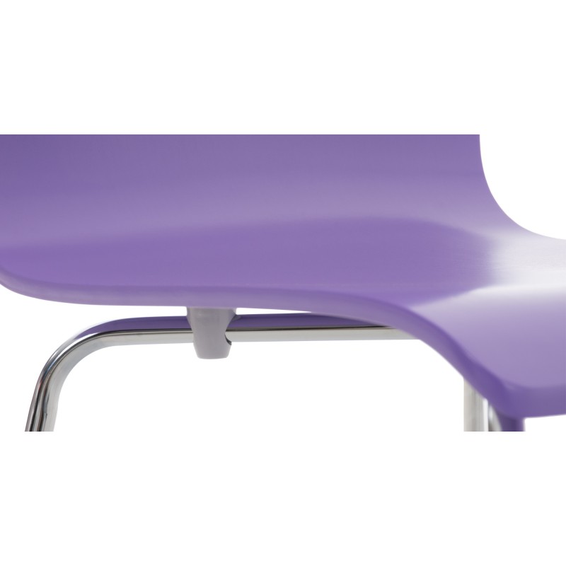 Silla de comedor morada Pepe