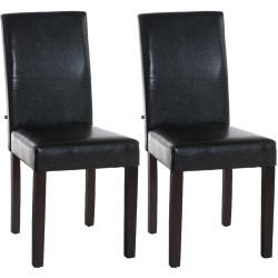 Juego de 2 sillas de comedor Ina en color marrón oscuro