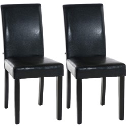 Juego de 2 sillas de comedor Ina negras