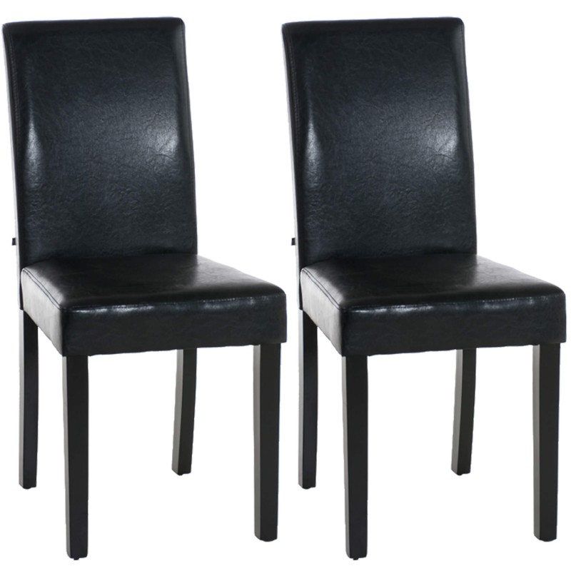 Juego de 2 sillas de comedor Ina negras