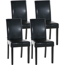 Juego de 4 sillas de comedor Ina negras