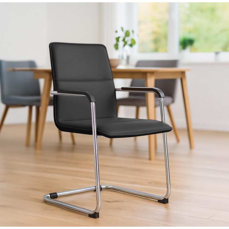 Silla de comedor negra Seattle