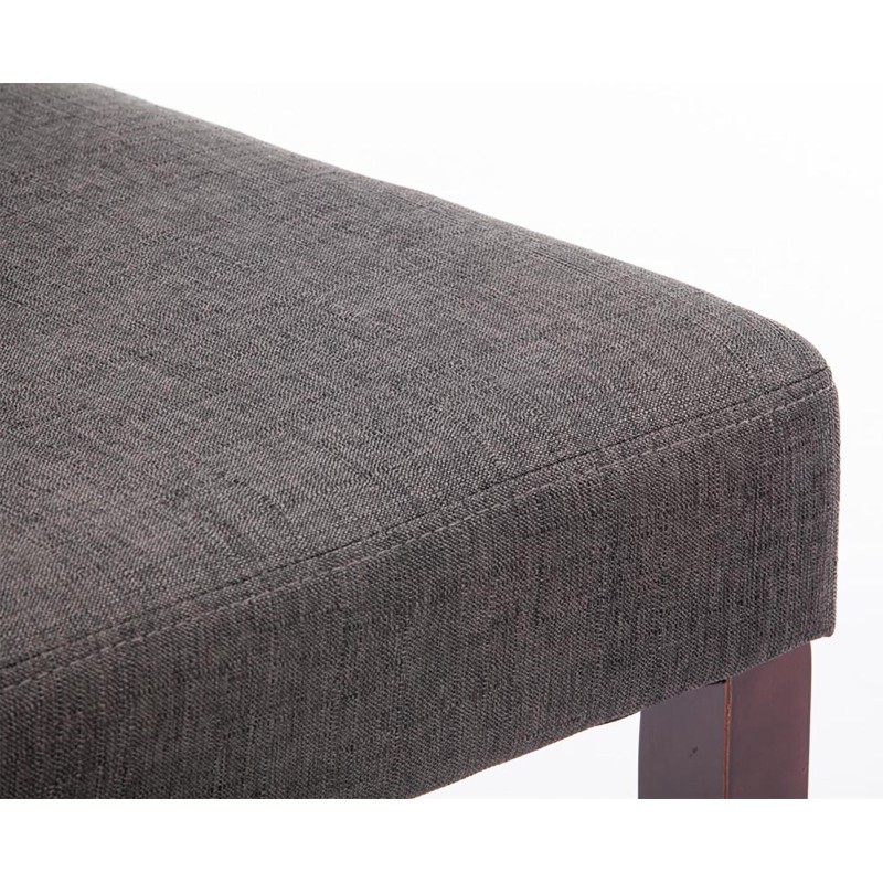 Silla de comedor Ina en tela capuchino gris oscuro