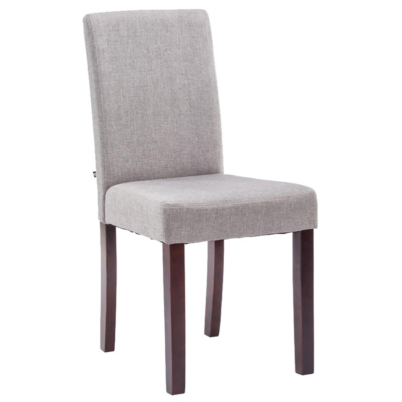 Silla de comedor Ina en tela capuchino gris claro Silla de comedor Ina en tela capuchino gris claro