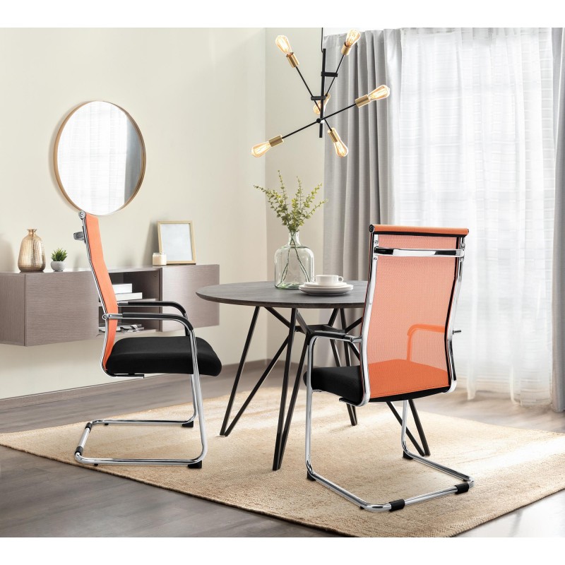 Silla de comedor naranja Brenda