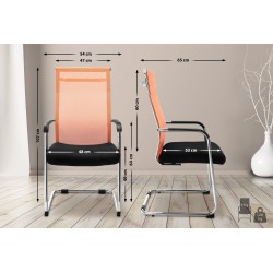 Silla de comedor naranja Brenda