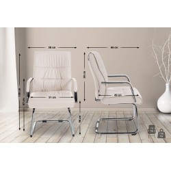 Silla de comedor Sievert color crema Silla de comedor Sievert color crema
