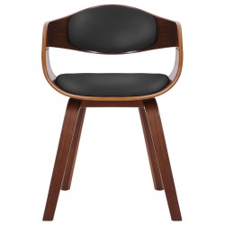 Silla de comedor Kingston de nogal y color negro Silla de comedor Kingston de nogal y color negro