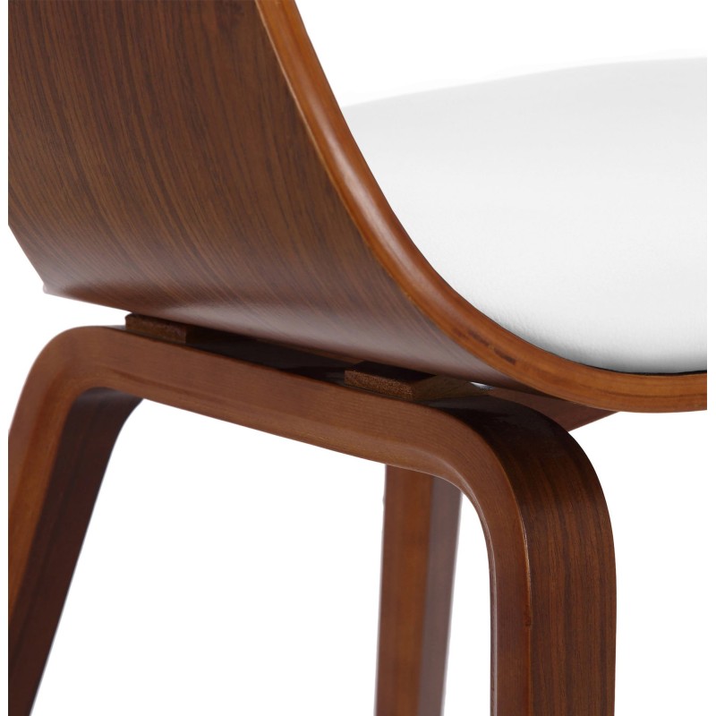 Silla de comedor Kingston nogal/blanco