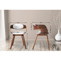 Silla de comedor Kingston nogal/blanco Silla de comedor Kingston nogal/blanco