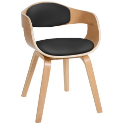 Silla de comedor Kingston Natura/Negra
