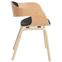 Silla de comedor Kingston Natura/Negra Silla de comedor Kingston Natura/Negra