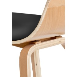 Silla de comedor Kingston Natura/Negra Silla de comedor Kingston Natura/Negra