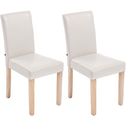 Juego de 2 sillas de comedor Ina Natura color crema