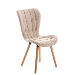 Silla Elda en tejido natura color crema