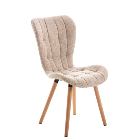 Silla Elda en tejido natura color crema