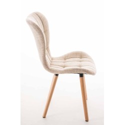 Silla Elda en tejido natura color crema Silla Elda en tejido natura color crema