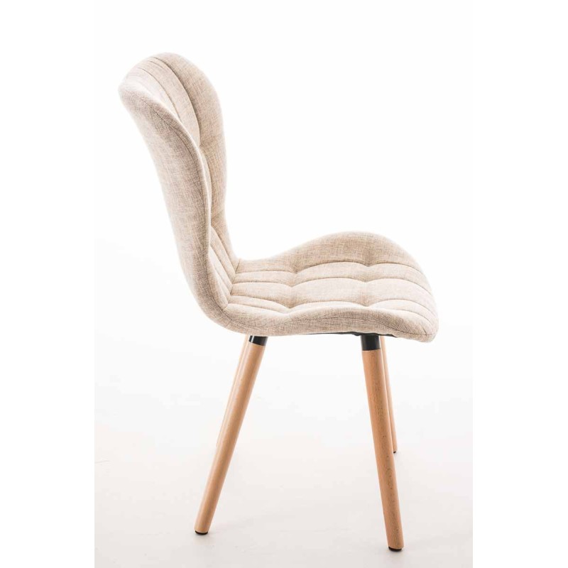 Silla Elda en tejido natura color crema