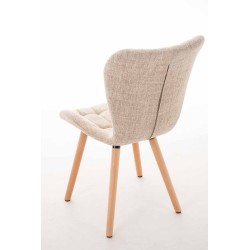Silla Elda en tejido natura color crema Silla Elda en tejido natura color crema