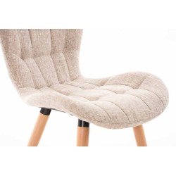Silla Elda en tejido natura color crema Silla Elda en tejido natura color crema