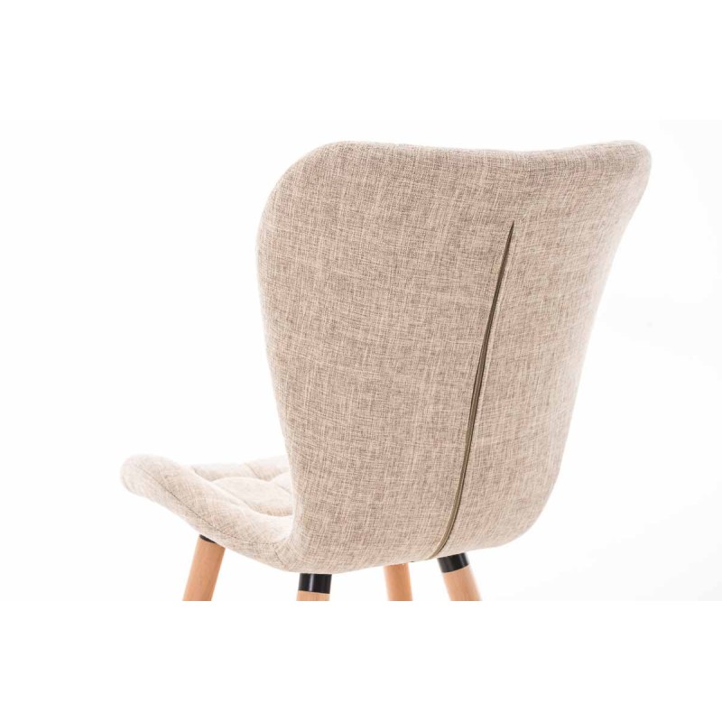 Silla Elda en tejido natura color crema