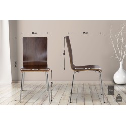 Silla de comedor Pepe de nogal Silla de comedor Pepe de nogal