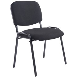 Silla de comedor Ken XL en tela negra
