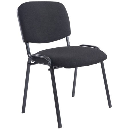 Silla de comedor Ken XL en tela negra