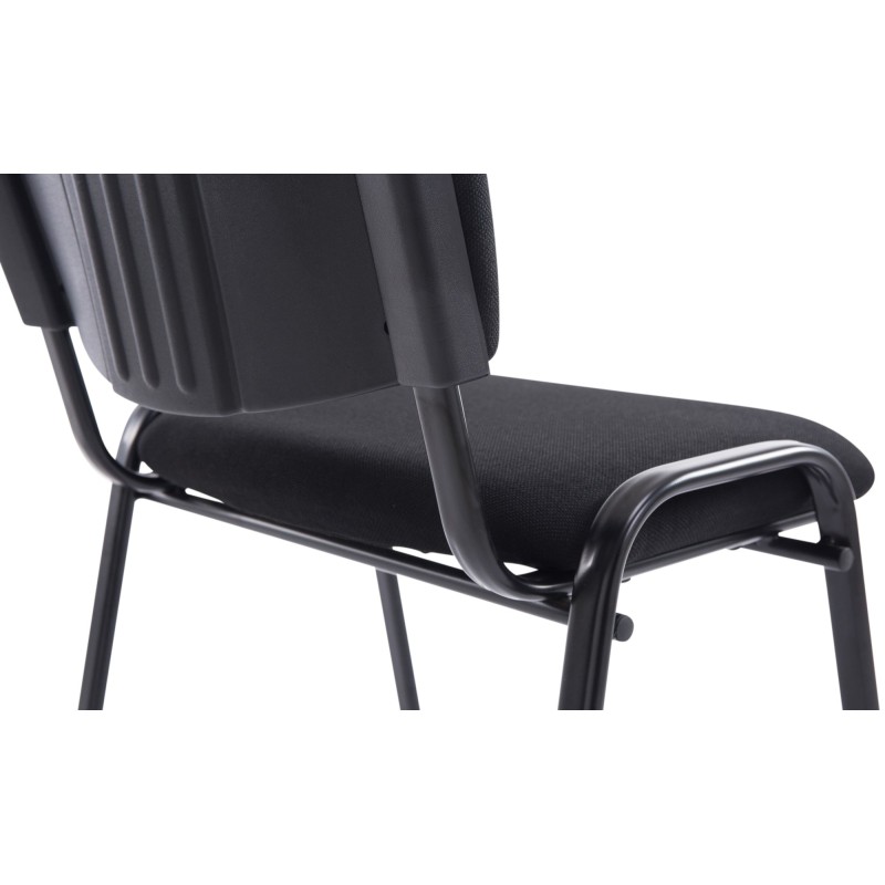 Silla de comedor Ken XL en tela negra
