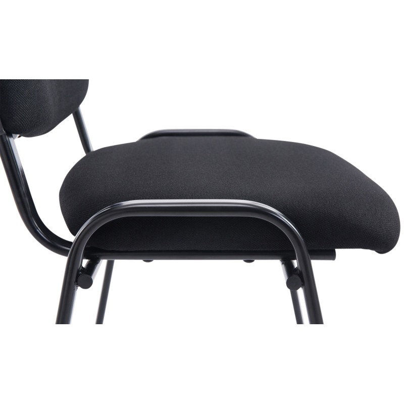 Silla de comedor Ken XL en tela negra
