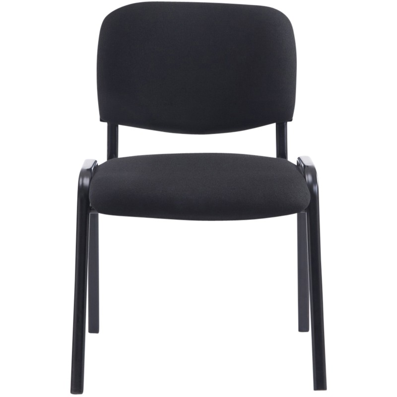 Silla de comedor Ken XL en tela negra