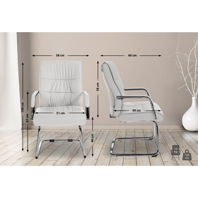 Silla de comedor blanca Sievert