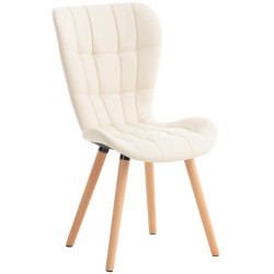 Silla Elda PU crema natural