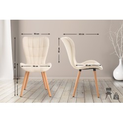 Silla Elda PU crema natural Silla Elda PU crema natural