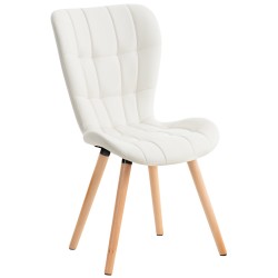 Silla Elda PU blanco natural
