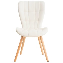 Silla Elda PU blanco natural Silla Elda PU blanco natural