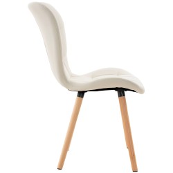 Silla Elda PU blanco natural Silla Elda PU blanco natural