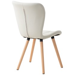 Silla Elda PU blanco natural Silla Elda PU blanco natural