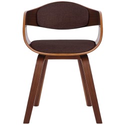 Silla de comedor Kingston en tela nogal/marrón