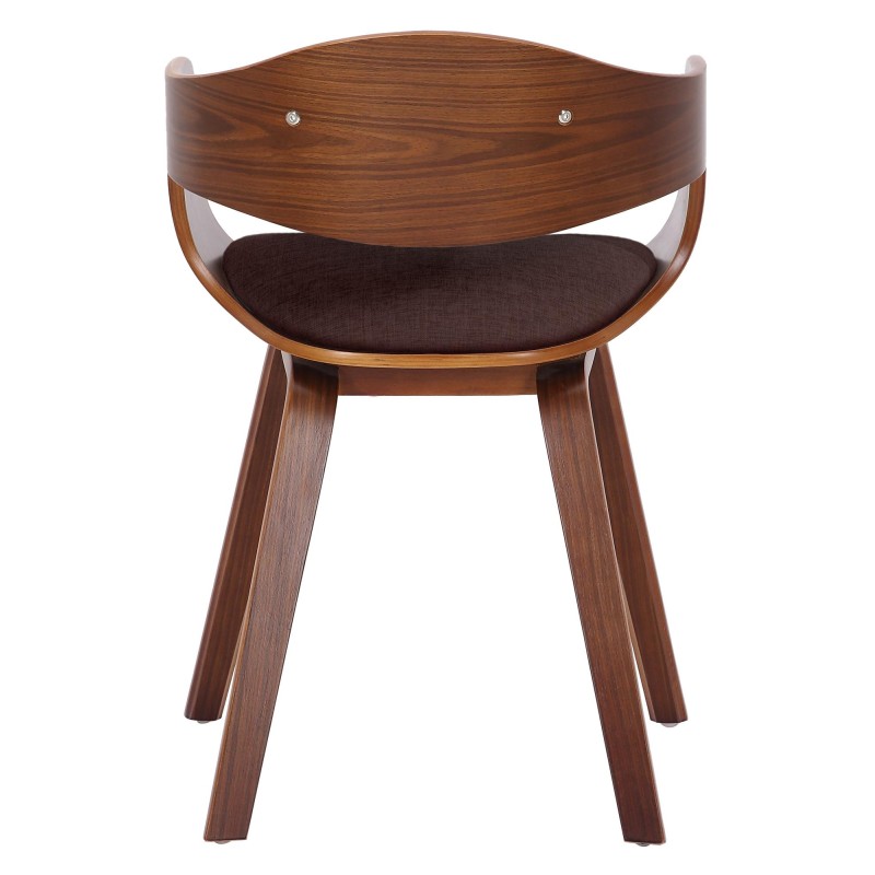 Silla de comedor Kingston en tela nogal/marrón