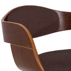 Silla de comedor Kingston en tela nogal/marrón