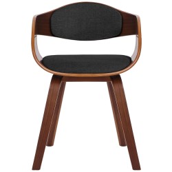 Silla de comedor Kingston en tela nogal/gris oscuro Silla de comedor Kingston en tela nogal/gris oscuro