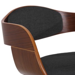 Silla de comedor Kingston en tela nogal/gris oscuro Silla de comedor Kingston en tela nogal/gris oscuro